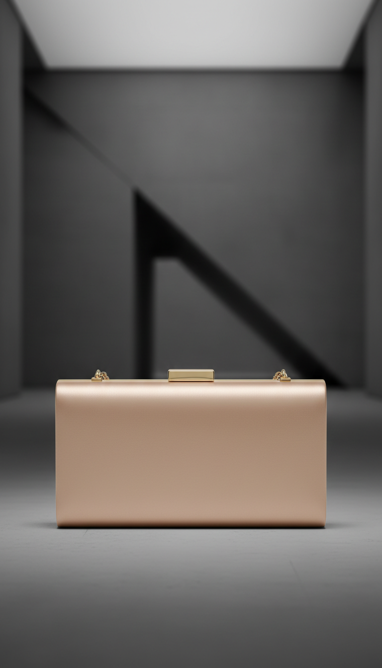 Porcelain sand clutch with gilded hardware